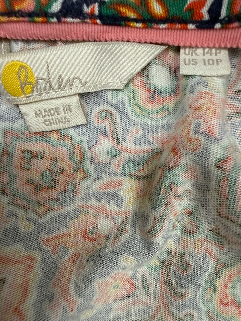 Boden Maxi Dress with Navy Placket - Picture 11 of 14